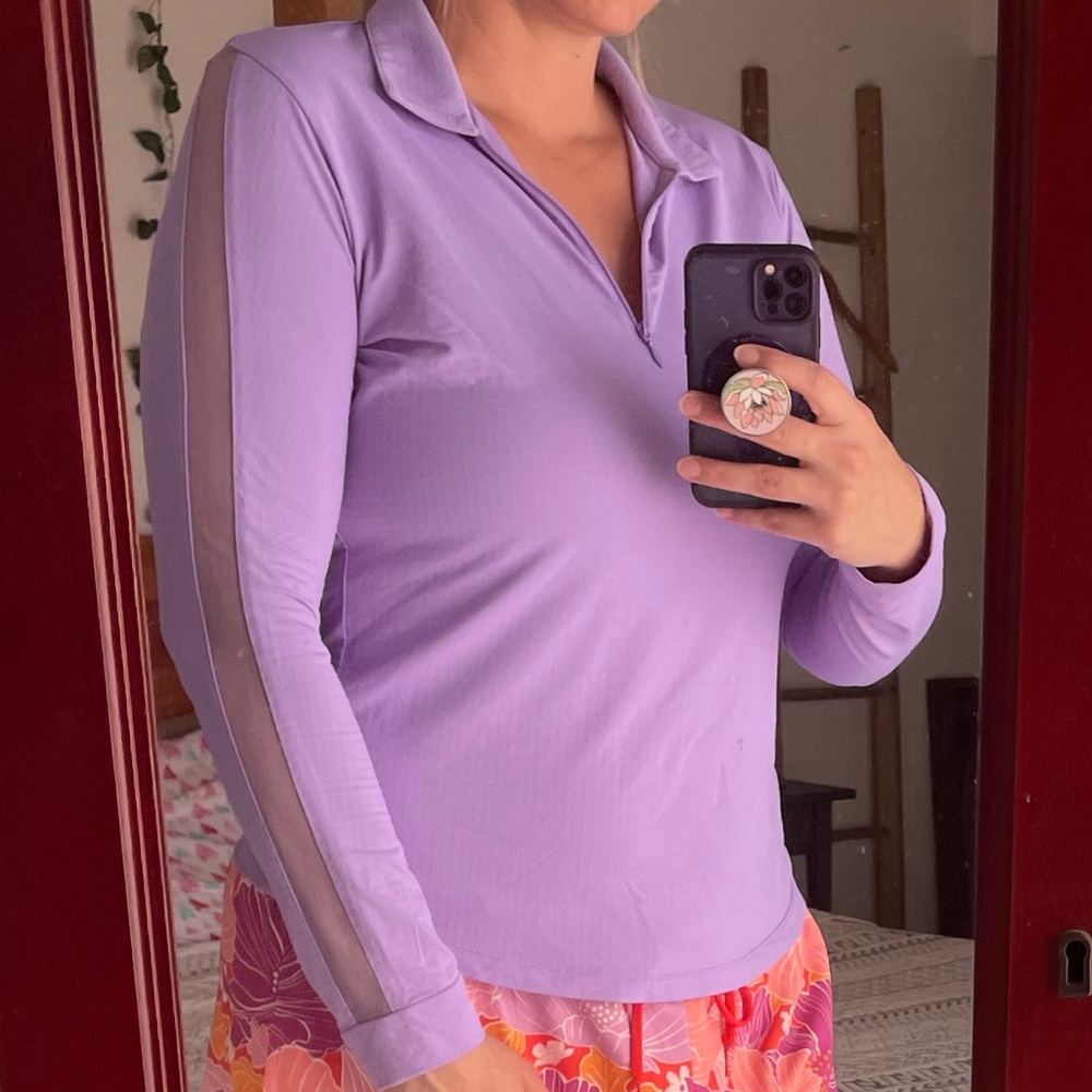 💜Women's IBKÜL Purple Long Sleeve Shirt Size L